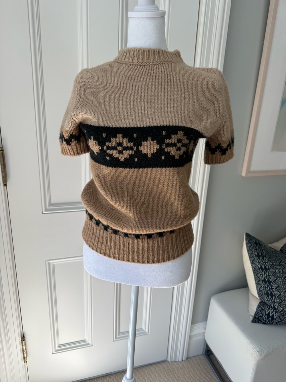 MaxMara Camel Knit Crewneck Sweater